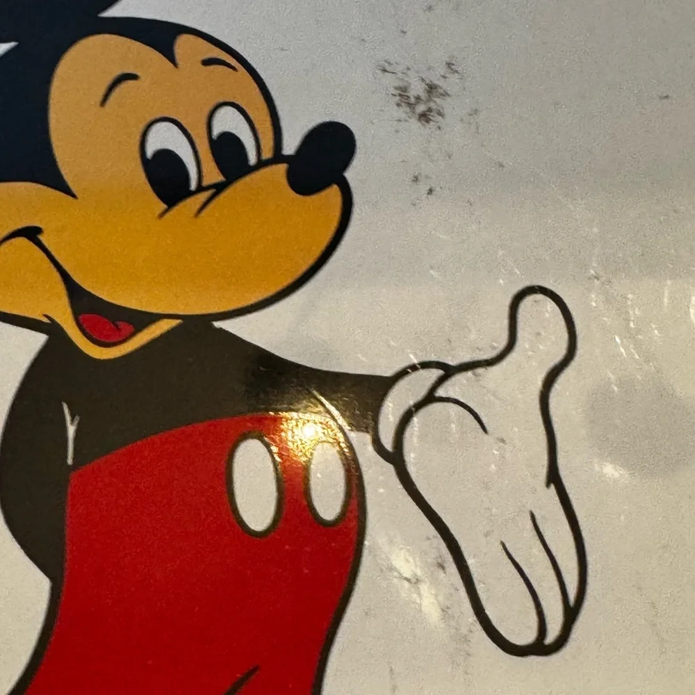 Walt‎ Disney World Mickey Mouse Tin Tray Souvenir Metal Plate 10.5” vintage